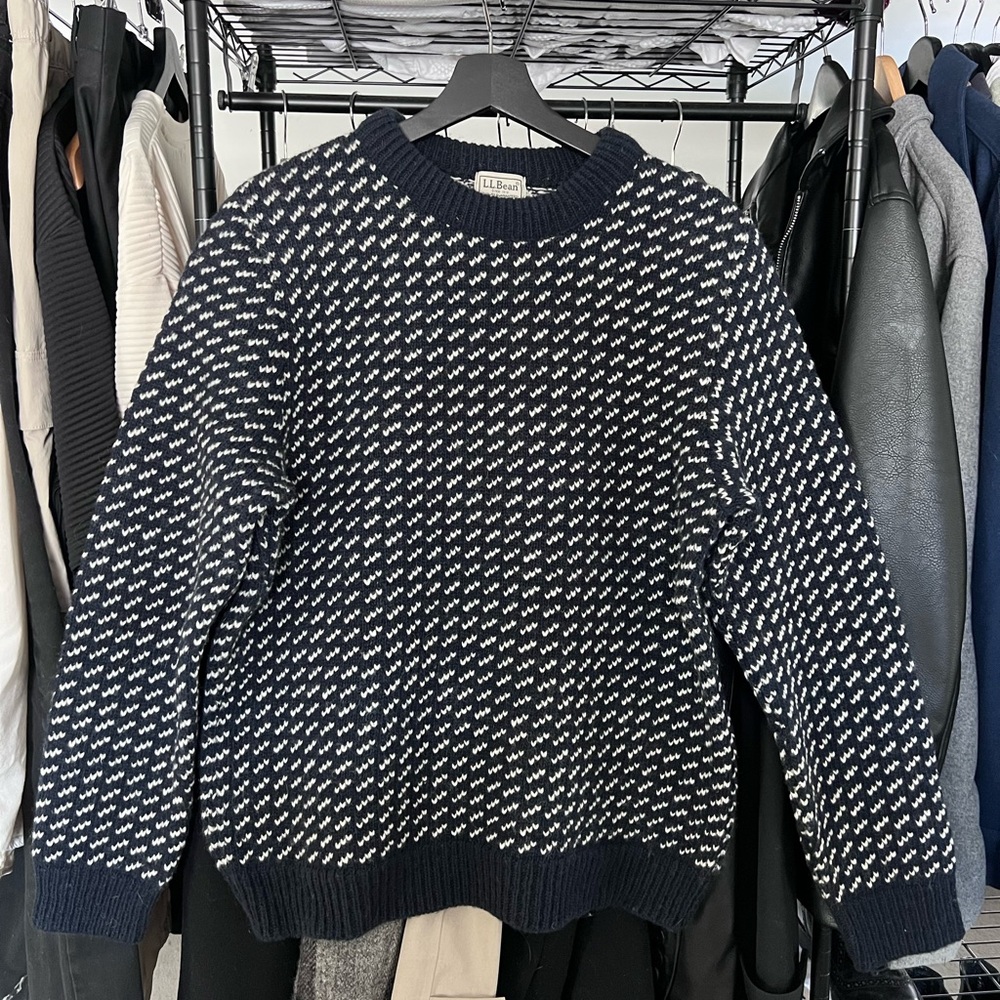 Classic Ragg Wool Sweater, Crewneck, Bird's-Eye